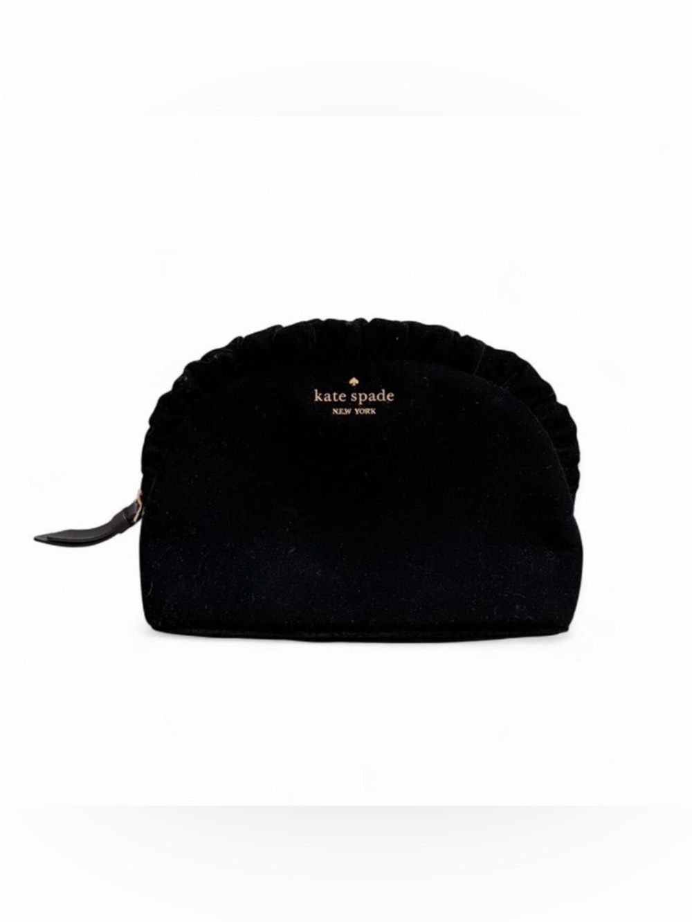 Kate Spade Black Velvet Cosmetic Pouch